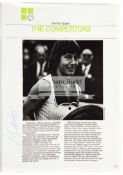 Autographed programme for the BMW Championships for Women's International Tennis at Eastbourne,
