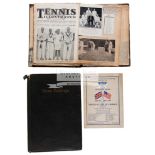 Two press cuttings albums from the archive of the tennis player Raymond Tuckey covering his career