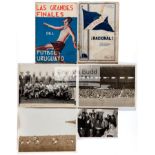 Three period photographs relating to the Uruguay gold medal winning football team at the Paris 1924