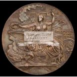 Athens 1906 Intercalated Olympic Games participation medal, in gilt-bronze, designed by Lytras,