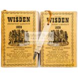 Two John Wisden's Cricketers' Almanacks for 1938 & 1939,