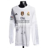 Real Madrid replica home jersey double-signed by the Brazilian and Portuguese Ronaldos,