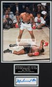 Muhammad Ali signed photographic display for the Sonny Liston II Championship fight 25th May 1965,