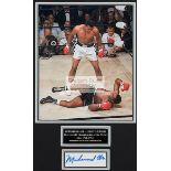 Muhammad Ali signed photographic display for the Sonny Liston II Championship fight 25th May 1965,