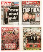 A collection of 33 original newspapers with front page & extensive coverage of Manchester United FC