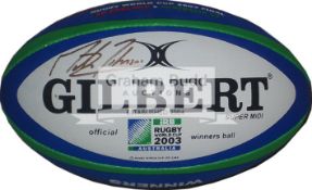 Gilbert 2003 Rugby World Cup Winners souvenir midi ball signed by the victorious England captain