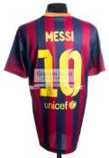Lionel Messi signed replica Barcelona No.