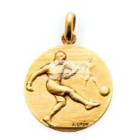 18k. gold winner's Medal for the 1938 French Amateur Championship the "Challenge Jules Rimet" 18k.