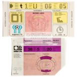 Ten tickets from the 1974 and 1978 World Cups, two from 1974,