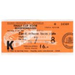 Ticket for the Tottenham Hotspur v Atletico Madrid European Cup Winners' Cup Final played in