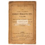 John Wisden's Cricketers' Almanack for 1881, original paper wrappers,