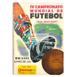 1950 World Cup programme Brazil v Yugoslavia, played in Rio De Janeiro 1st July,