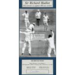 Sir Richard Hadlee 400th Test Wicket multi-signed photograph, 10 by 7in.