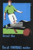 An original artwork by E. Matteo for a 1930s newspaper advertisement poster titled "Read the ...