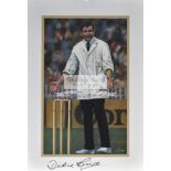 Darren Baker original pastel artwork of the cricket umpire Dickie Bird,