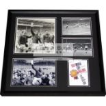 Bobby Moore, Geoff Hurst & Martin Peters signed England 1966 World Cup Winners framed display,