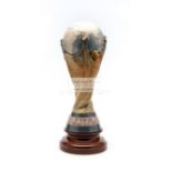 A Lladro porcelain model of the FIFA World Cup Trophy presented to England's Terry McDermott at the