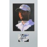 Tiger Woods signed photographic display,