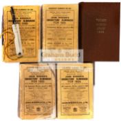 Five John Wisden's Cricketers' Almanacks, 1930, 1931, 1933 & 1934 in original paper wrappers,
