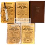 Five John Wisden's Cricketers' Almanacks, 1930, 1931, 1933 & 1934 in original paper wrappers,