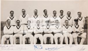 A team-signed photograph of the Australia 1948 'Invincibles' Cricket Team,