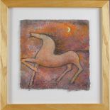 Newington Charles b1960 British AR, Equus IV. 8.5 x 8.25 ins., (21.5 x 21 cms.