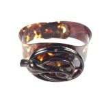 Tortoiseshell snake bangle.