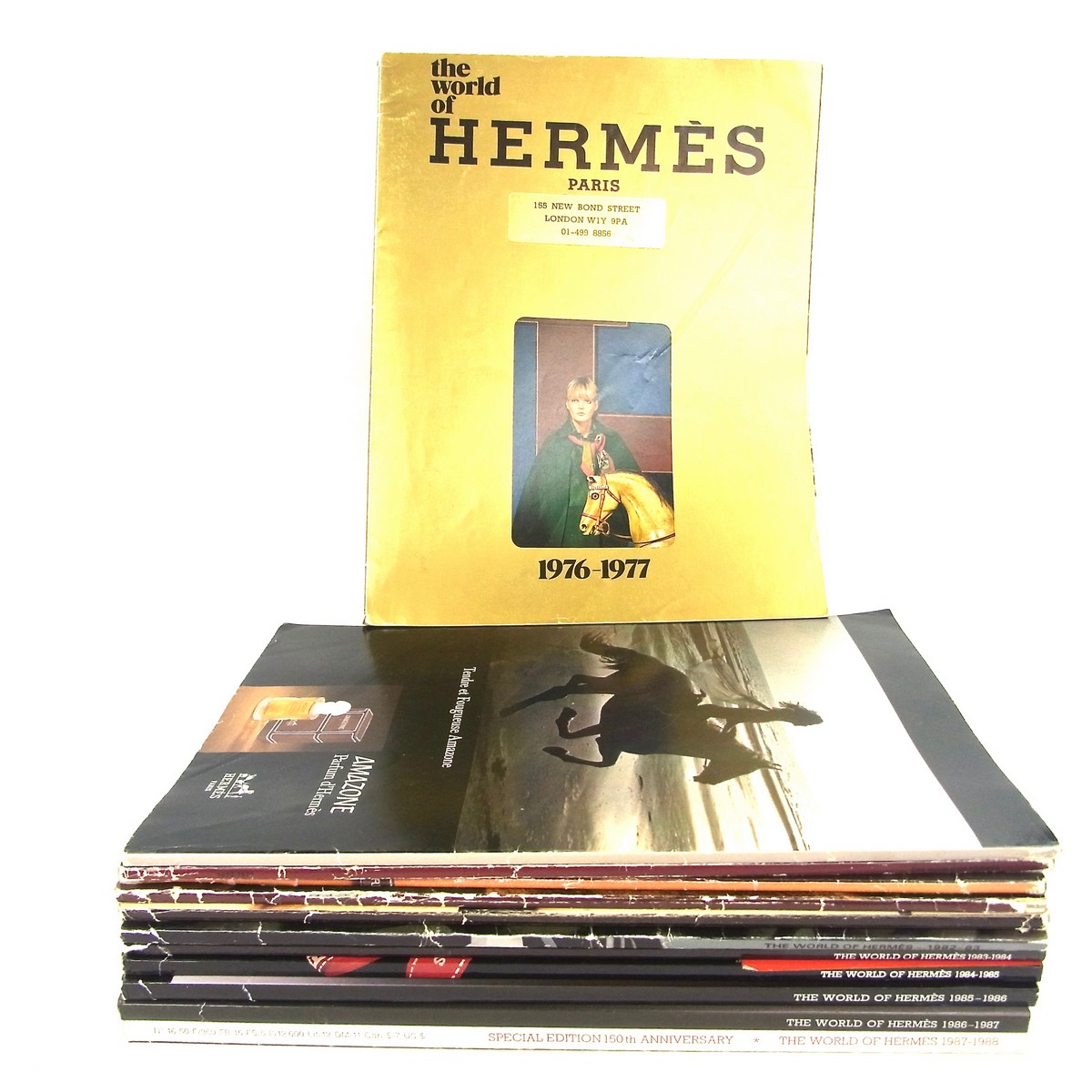 A collection of eleven Hermes catalogues, 1976 - 1988.