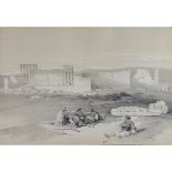 Roberts, David 1796-1864 British, Ruins of Baalbec. 14 x 20 ins., (35.5 x 51 cms.