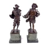 Kowalczewski, Paul Ludwig (1865 - 1910) A pair of bronze figures, late 19th century.