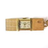 Jean Perret 18 ct yellow gold pendant watch.