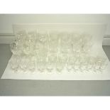 A collection of Waterford drinking glasses, 20th century.