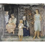 Mikhaylov, Boris 1959-2015 Ukraine, Anticipation. 35 x 42.5 ins., (89 x 108 cms.