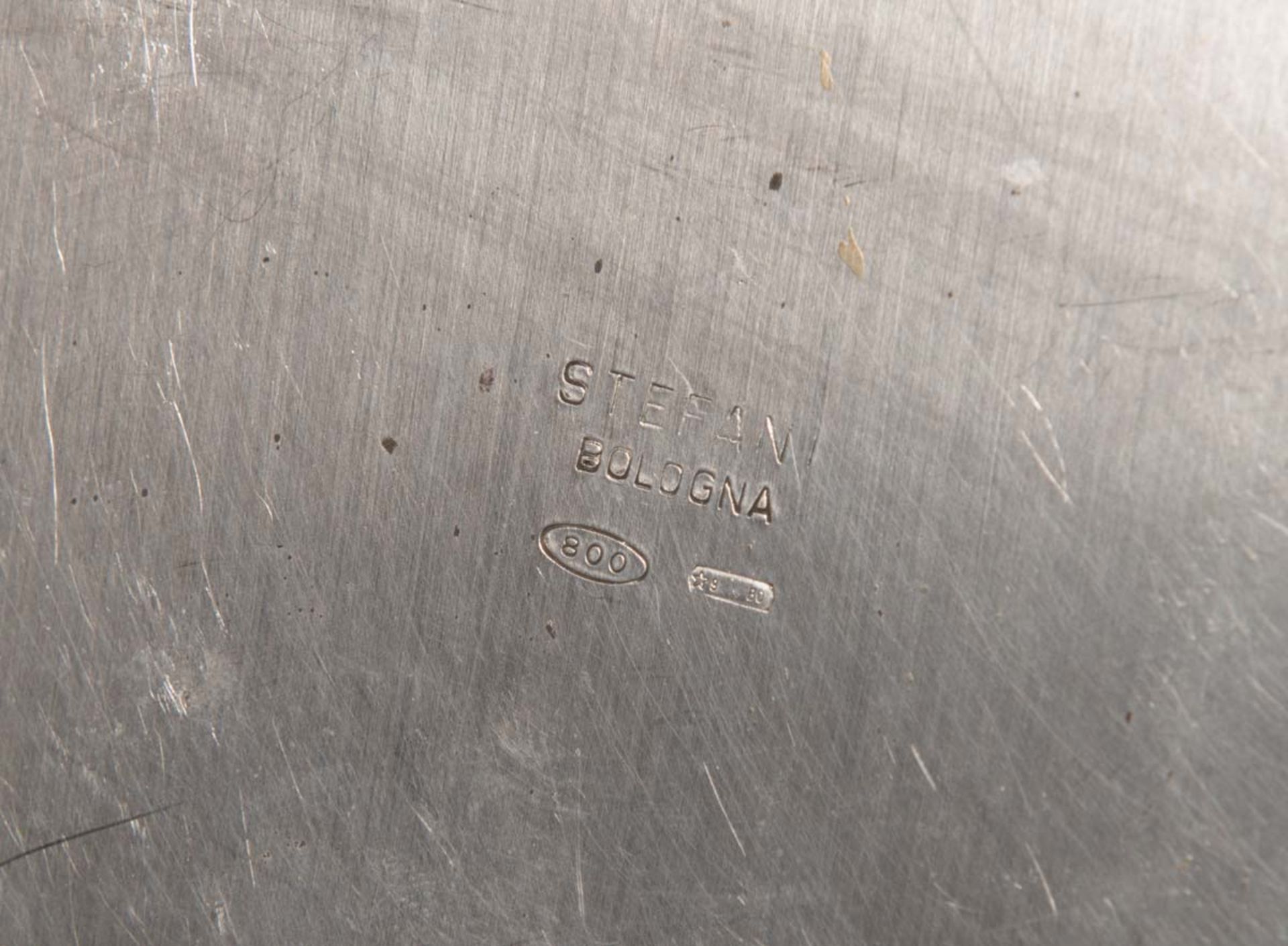 Piatto circolare in argento, Stefani - Bologna, XX sec. - Image 2 of 2
