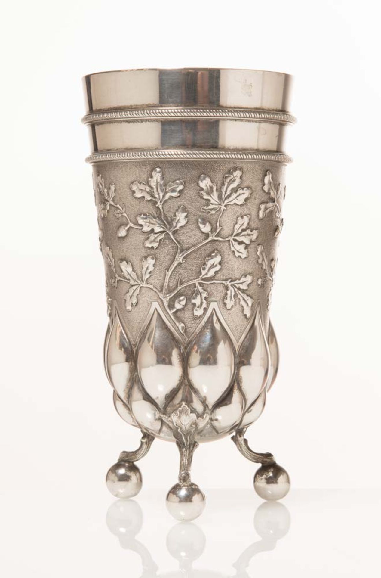 Mikail Grachev, Vaso a calice in argento, Russia, fine del XIX sec - inizio del XX sec.