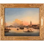 Carlo Grubacs (Perasto 1801-Venezia1870), “Venezia al tramonto”.