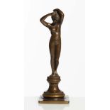 Scultura in bronzo a patina scura, “Nudo femminile”, XX sec.