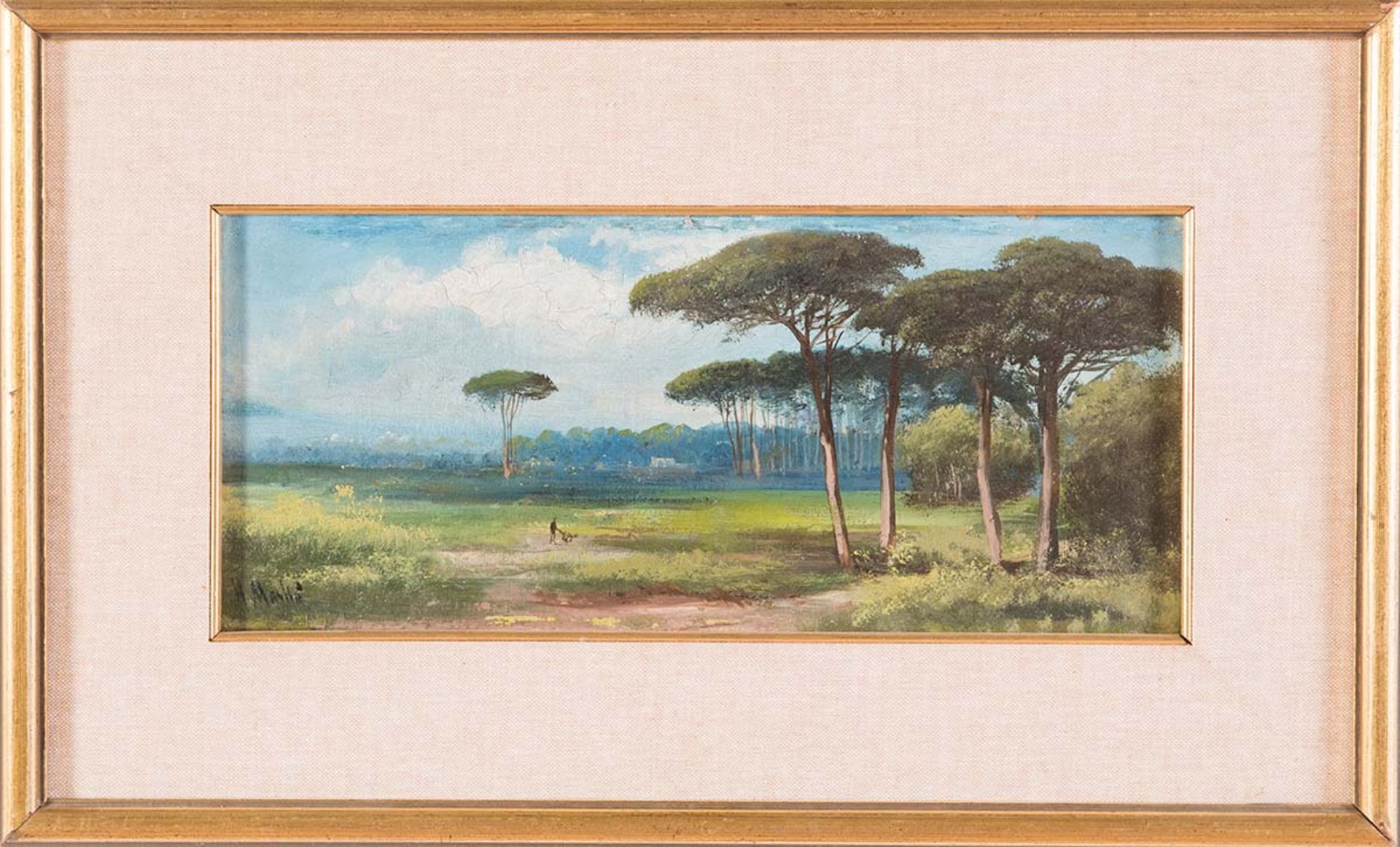 Henry Markò (Firenze 1855 - Lavagna 1921), attribuito a, “Paesaggio”.
