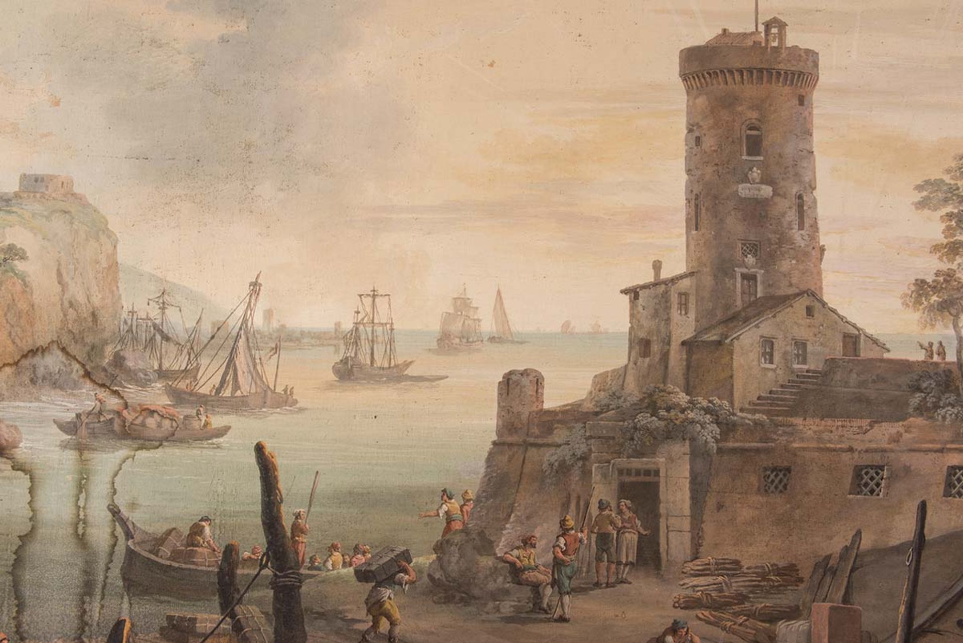 Vincenzo Martinelli (Bologna 1737 - 1807), “Marina”. - Image 4 of 6