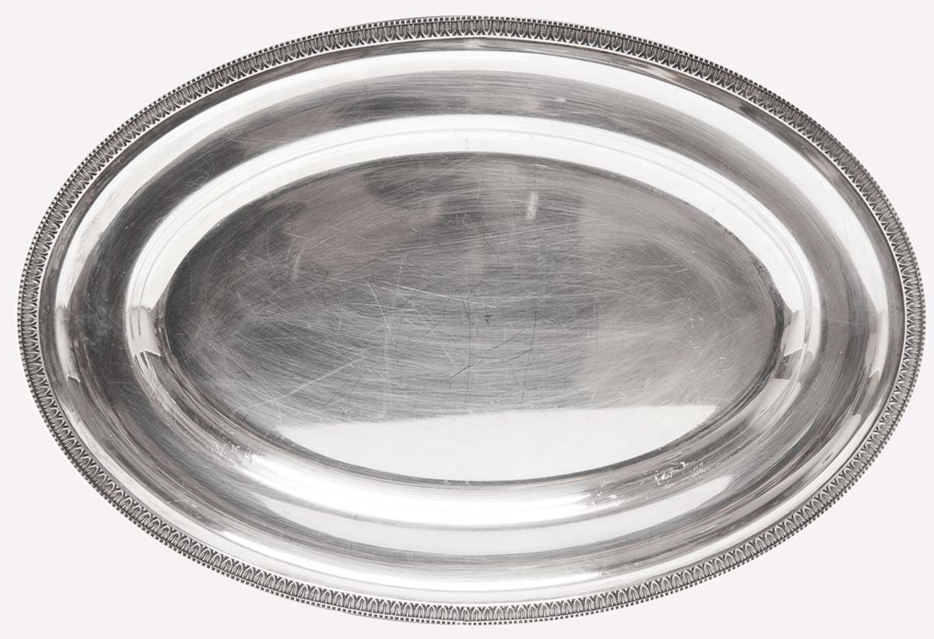 Vassoio ovale in argento, Alessandria, XX sec.
