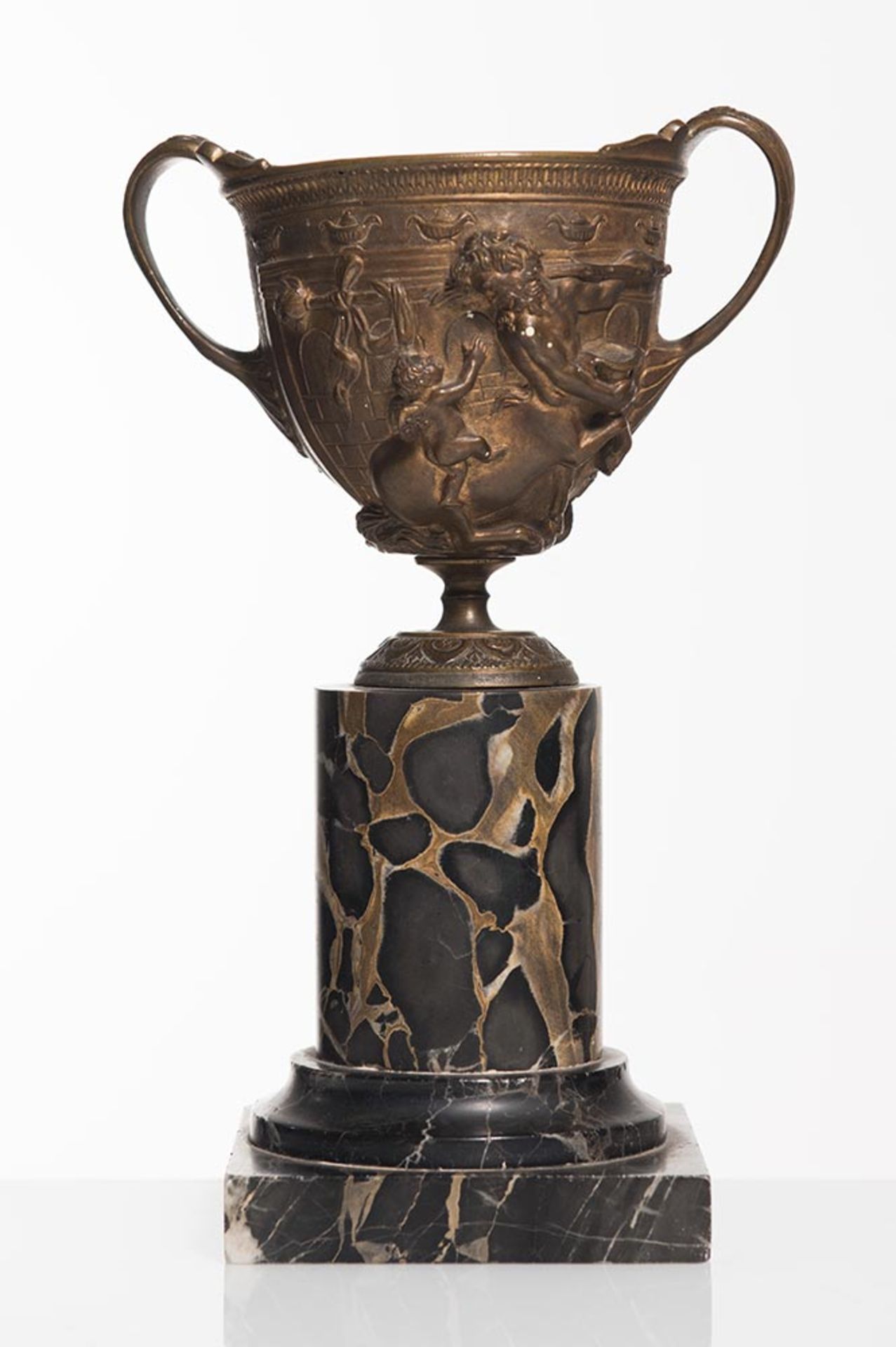Coppa con manici in bronzo, XIX sec. - Image 2 of 3