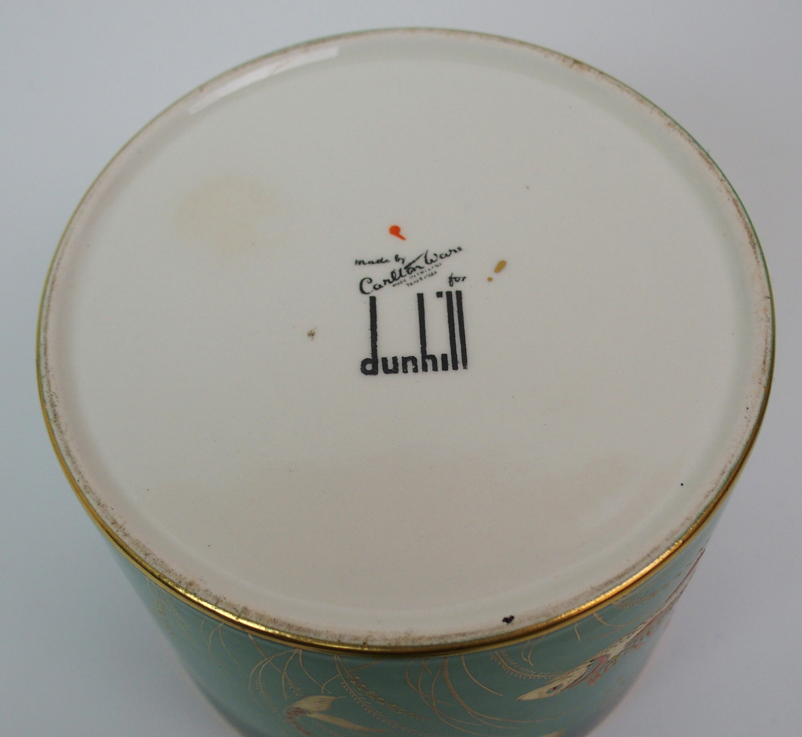 A Carlton Ware for Dunhill 1930s tobacco jar decorated in the River Fish pattern, each side - Image 9 of 10