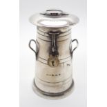 AN EDWARDIAN NOVELTY SILVER BANK possibly by Cornelius Desormeaux Saunders and James Francis