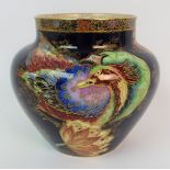 A CARLTON WARE VASE in Crested Bird and Waterlily pattern, 14cm high Condition Report: Available