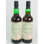 TWO BOTTLES OF THE SCOTTISH WHISKY SOCIETY comprising: No.30.39, distilled Mar 89, bottled Oct 02,