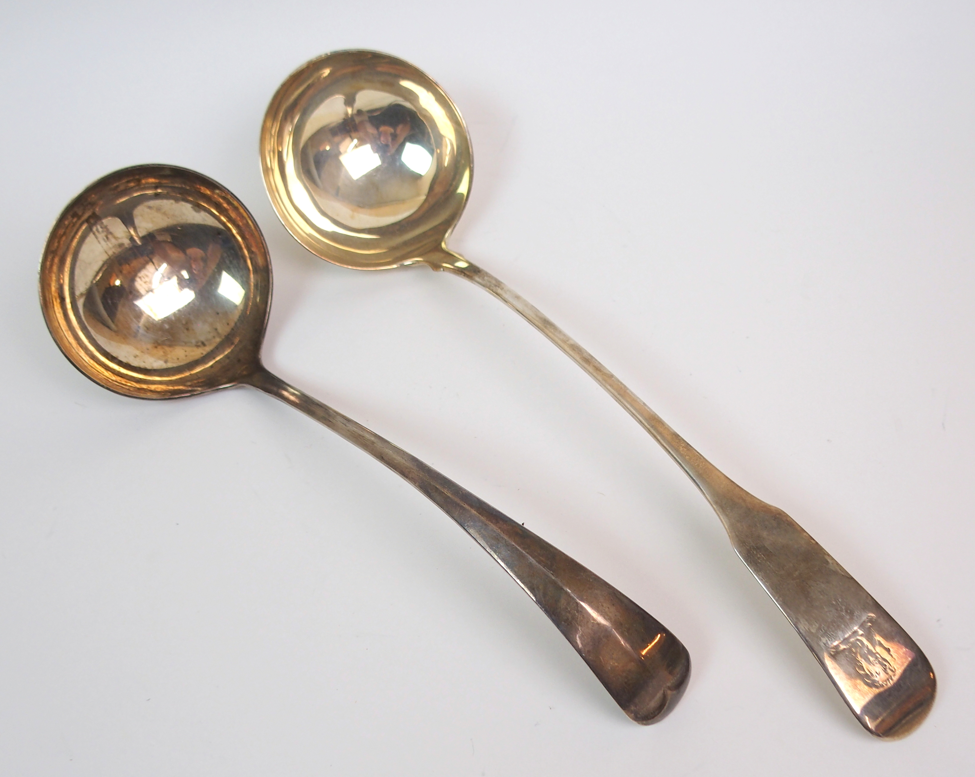 A GEORGE III SILVER SOUP LADLE by Robert Gray & Sons, Edinburgh 1812, fiddle pattern with the