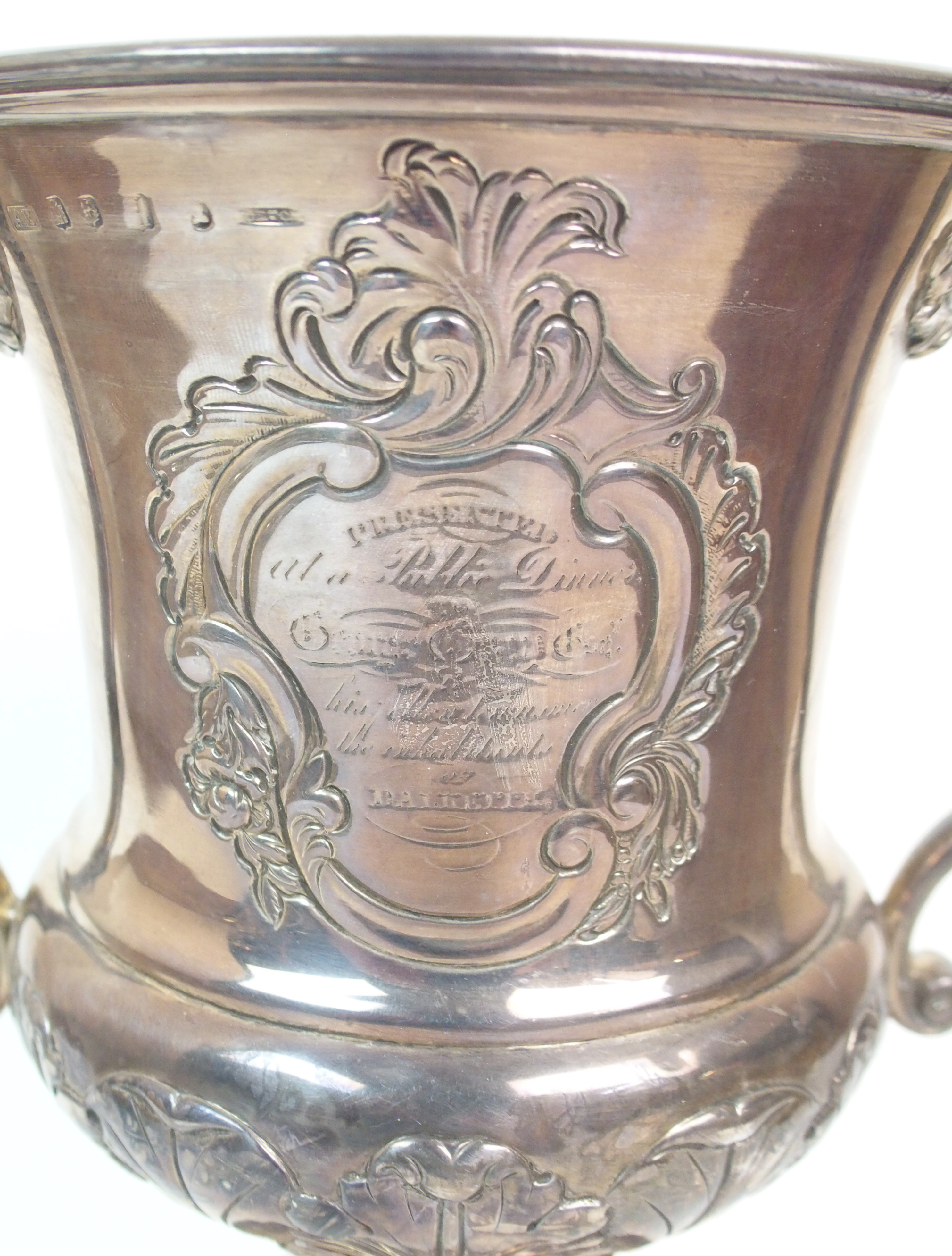 A LATE GEORGE III SILVER TROPHY CUP possibly by Alexander Edmondstoun III, Edinburgh 1817, of - Image 2 of 10