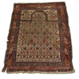 AN EASTERN RUG with geometric design and several borders, 144cm x 116cm Condition Report: