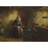 TOM MCEWAN RSW (1846 - 1914) FRIENDS Oil on canvas, signed, 23 x 30.5cm (9 x 12") Signed and