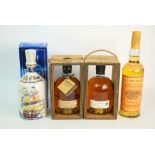 THREE BOTTLES OF GLENROTHES SINGLE SPEYSIDE MALT WHISKY Scottish Leader, 22 year old blend, Kings of